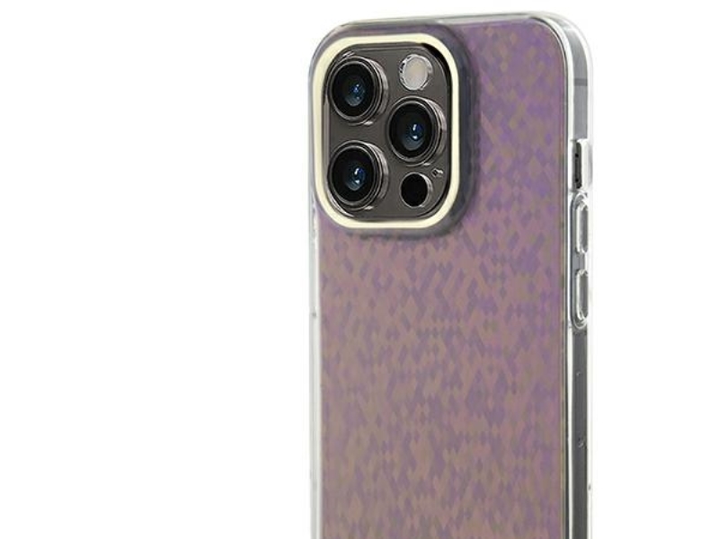 Guess Guhcp15lhdecmp Iphone 15 Pro 6.1" Pink/Pink Hardcase Iml Facetteret Spejl Disko Iriserende