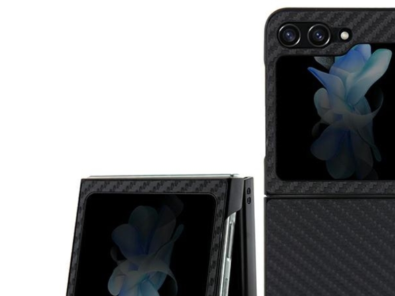 Bmw Læder Carbon Cover Til Samsung Galaxy Z Flip 5 - Sort