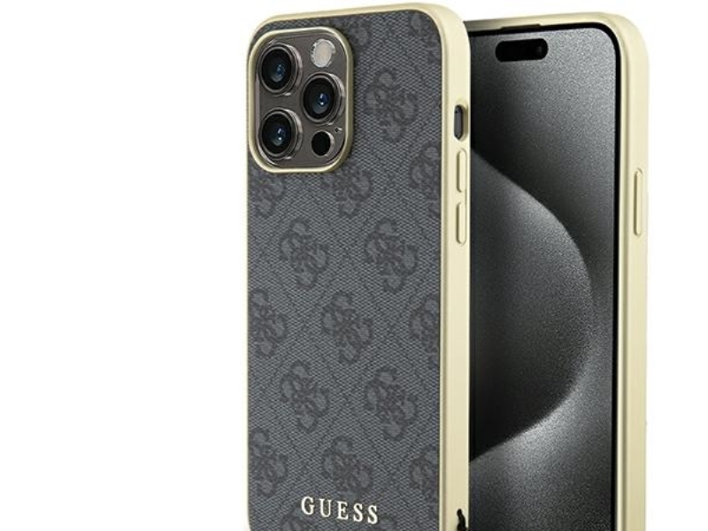 Guess 4G Charms Collection Cover Til Iphone 15 Pro Max - Grå