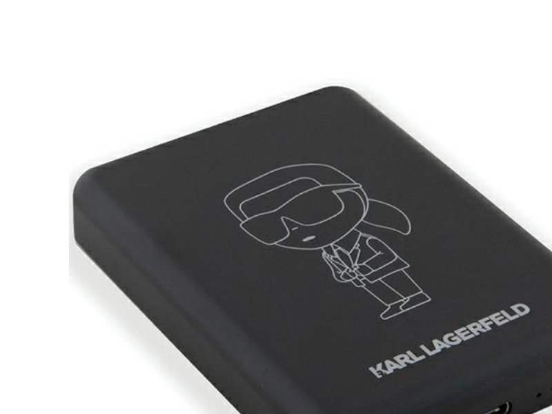Karl Lagerfeld Nft Outline Ikonik Magsafe 5000 Mah Induktions-Powerbank - Schwarz