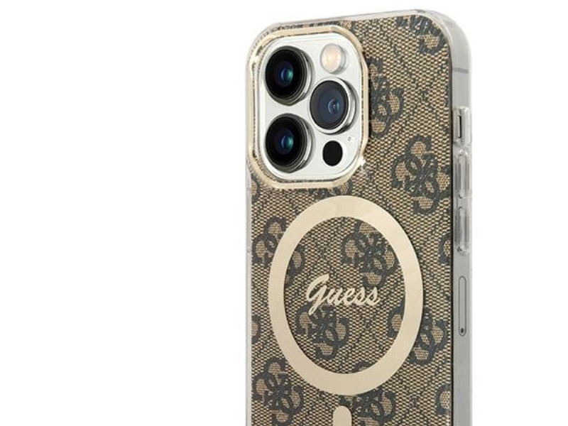 Guess Iml 4G Magsafe Case Für Iphone 15 Pro - Braun