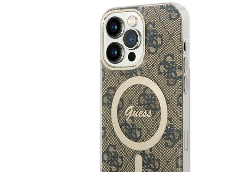 Guess Iml 4G Magsafe Cover Til Iphone 15 Pro Max - Brun
