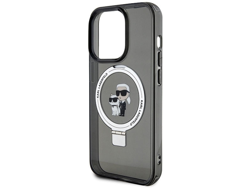 Karl Lagerfeld Klhmp13lhmrskck Iphone 13 Pro 6,1&Quot Hardcase Sort/Sort Med Ringstativ Karl&Ampchoupette Magsafe