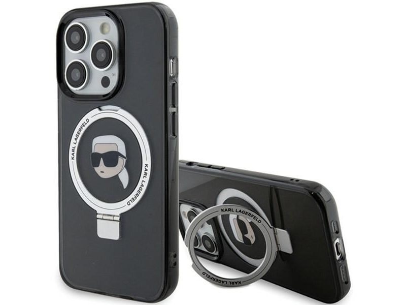 Karl Lagerfeld Klhmp15lhmrskhk Hartschalenkoffer Mit Ringstativ Für Iphone 15 Pro 6.1&Quot - Sortiert/Sortiert - Magsafe