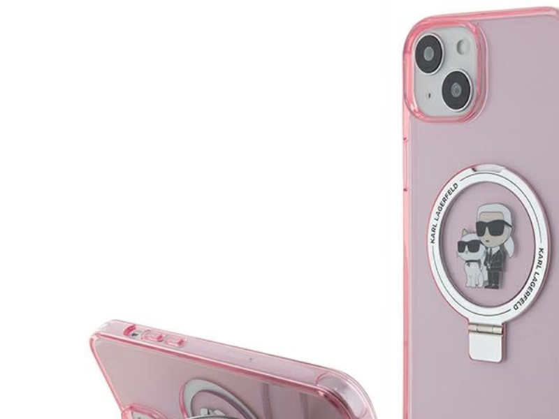 Karl Lagerfeld Ring Stand Karl&Choupette Magsafe Case Für Iphone 15 Plus - Pink