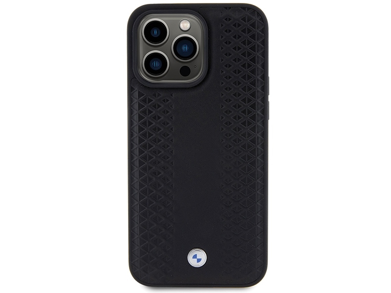 Bmw Leder Diamantmuster Case Für Iphone 15 Pro Max - Schwarz