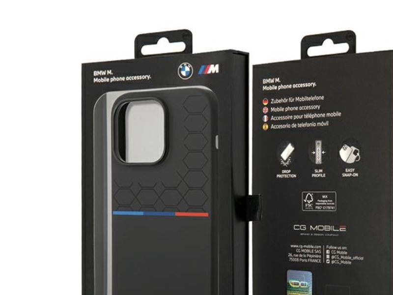 Bmw Silikone Mønster Iphone 15 Pro Max Cover - Sort