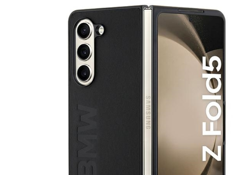 Bmw Signature Logo Präge-Hülle Für Samsung Galaxy Z Fold 5 - Schwarz