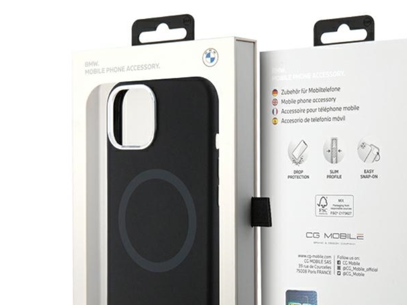 Bmw Signature Flydende Silikone Magsafe-Cover Til Iphone 15 Plus - Sort