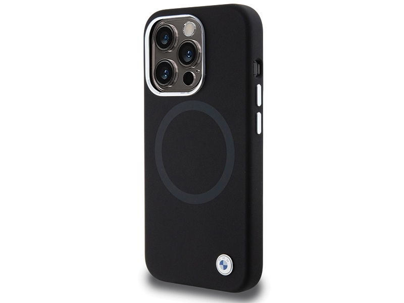 Bmw Signature Liquid Silicone Magsafe Cover Til Iphone 15 Pro Max - Sort