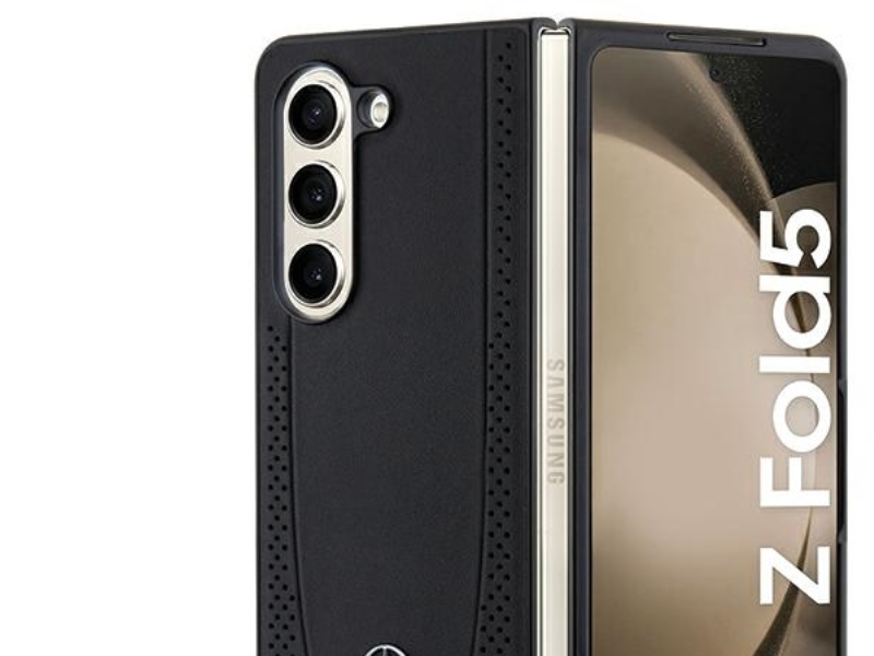 Mercedes Leder Urban Case Für Samsung Galaxy Z Fold 5 - Schwarz