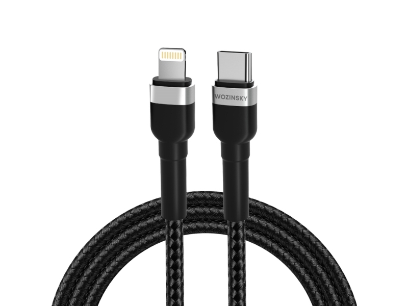 USB-kabel Wozinsky USB-C til Lightning 2 m sort (5907769308765)