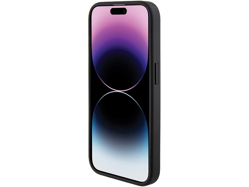Guess Grip Stand 4G Triangle Strass Case Für Iphone 15 Pro Max - Schwarz