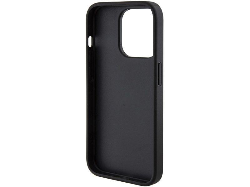Guess Grip Stand 4G Triangle Strass Case Für Iphone 15 Pro Max - Schwarz