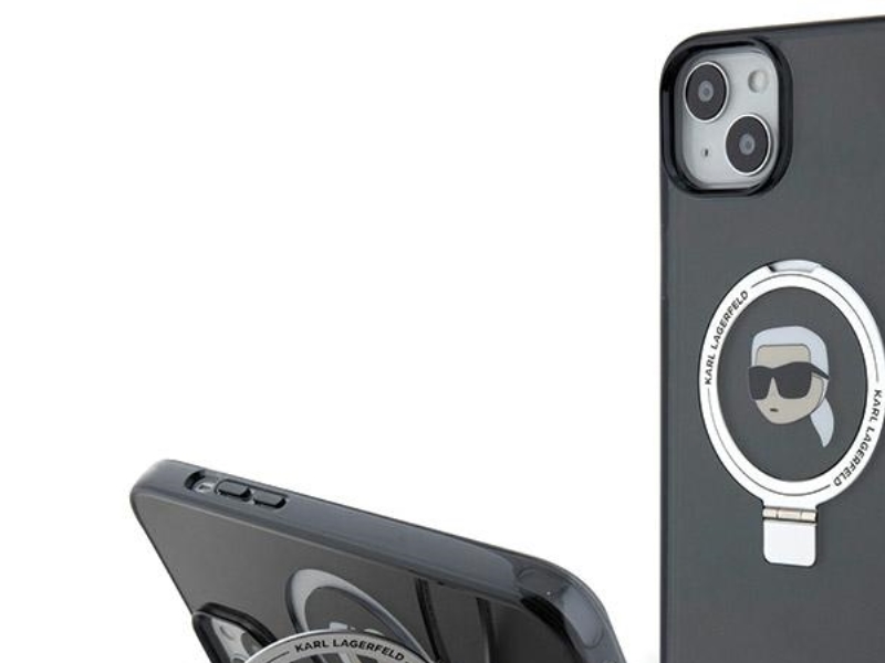 Karl Lagerfeld Ringständer Karl Head Magsafe Case Für Iphone 15 Plus / 14 Plus - Schwarz