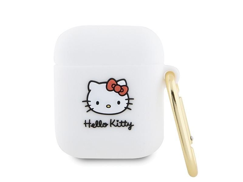 Hello Kitty HKAP23DKHSH AirPods Pro 2 (2022/2023) skydd i silikon 3D Kitty Head, vit/vit | TV, Ljud & Bild - Bärbart ljud & Bild - MP3 spelare | GameStuff
