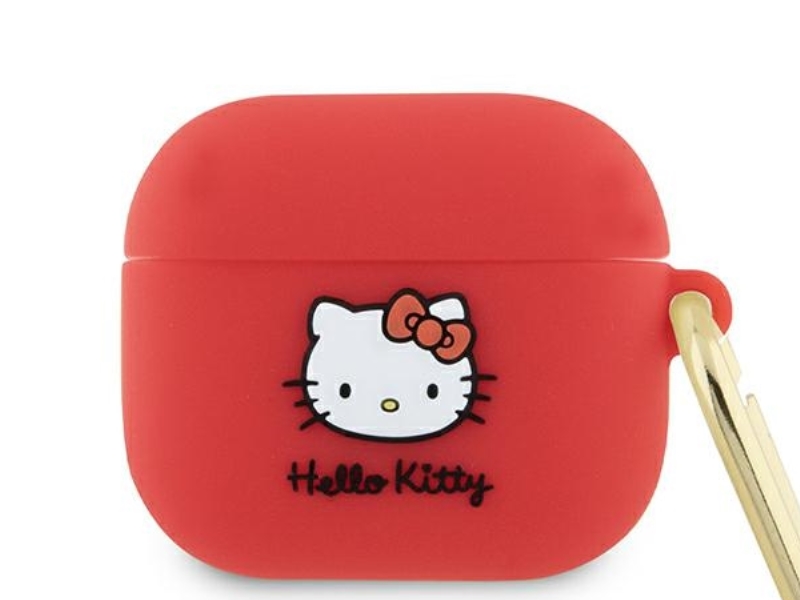 Hello Kitty Hka33dkhsf Airpods 3 Cover Fuchsia/Fuchsia Aus Silikon 3D Kitty Head