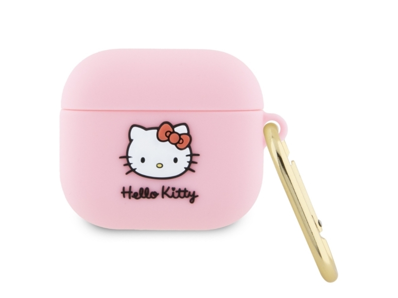 Hello Kitty HKA33DKHSP Airpods 3 cover pink/pink Silicone 3D Kitty Head