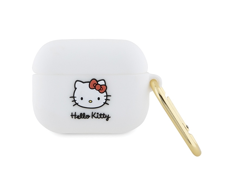 Hello Kitty Silikon 3D Kitty-Kopf Hülle Für Airpods Pro - Weiß