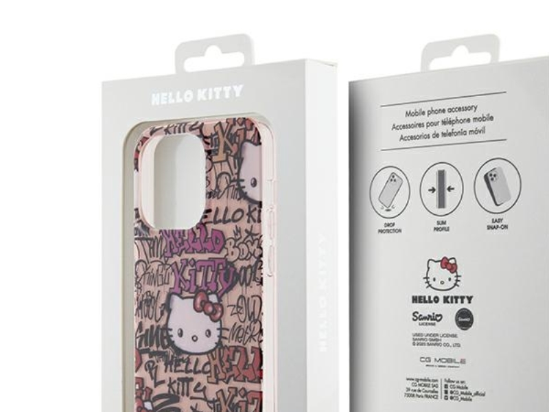 Hello Kitty Iphone 13 Pro / 13 6,1" Hardcase Pink/Pink Iml Tags Graffiti (Hkhcp13lhdgptp)
