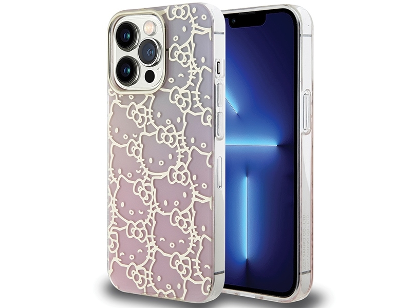 Hello Kitty Iphone 13 Pro Max 6,7" Hardcase Iml Gradient Electrop Crowded Kitty Head (Pink/Pink)