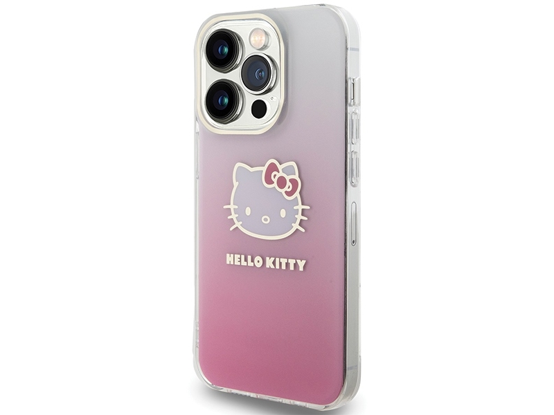 Hello Kitty Hkhcp15xhdgkep Iphone 15 Pro Max 6.7" Hardcover Pink/Pink Gradient Electrop Kitty Head