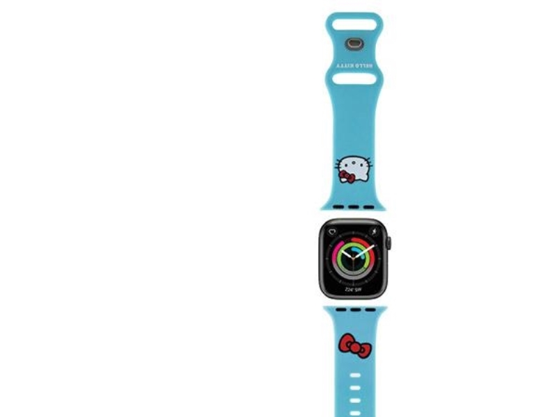 Hello Kitty-Rem Hkawmschblb Til Apple Watch 38/40/41 Mm Blå/Blå Silikonerem Med Kitty-Hoved