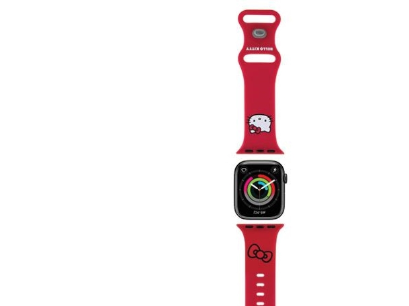 Hello Kitty Silikon Kitty Head Strap Til Apple Watch 38/40/41Mm - Rød