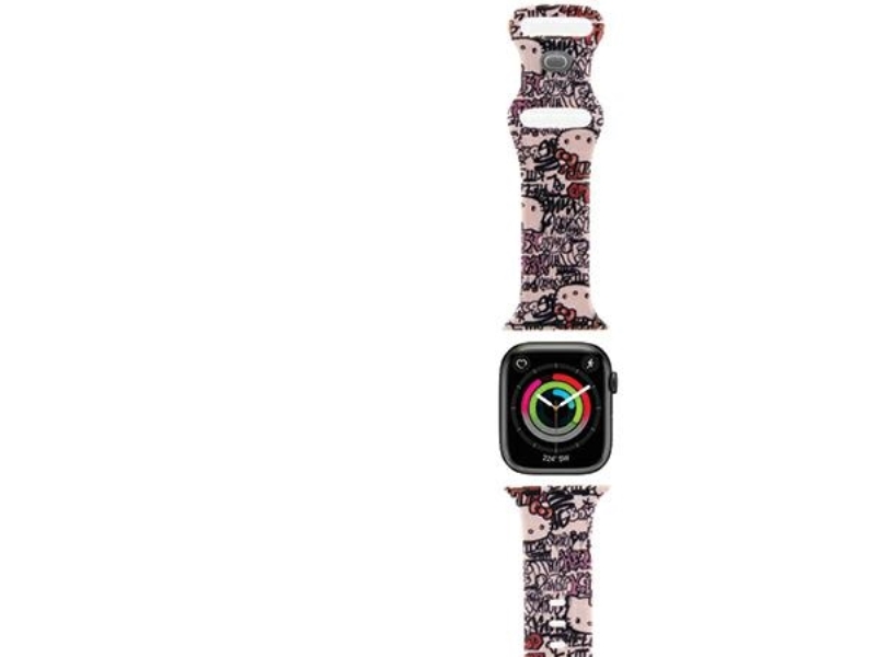 Hello Kitty Silikone Tags Graffiti Rem Til Apple Watch 38/40/41Mm - Pink