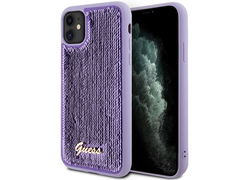 Guess Palietskrift Metalcover Til Iphone 11 / Xr Lilla