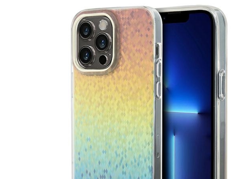 Guess Iml Faceted Mirror Disco Iriserende Cover Til Iphone 13 Pro Max - Multicolor