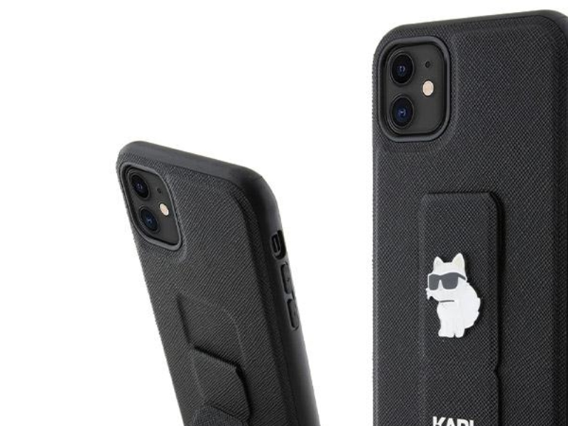 Karl Lagerfeld Gripstand Saffiano Choupette Pins Abdeckung Til Iphone 11 / Xr - Sortieren