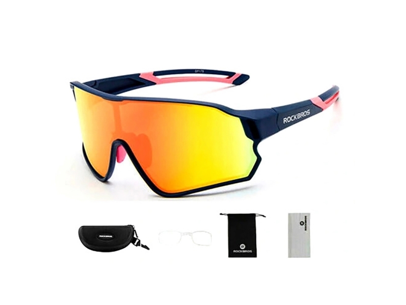 Rockbros 10134Pl Polarisierte Fahrradbrille - Blau Und Pink