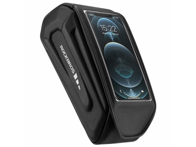 Rockbros Cykeltaske Rockbros 30120064001 Vandtæt Til Stel Med Mobillomme - Sort