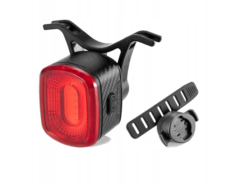 Rockbros Q2S LED Rear Bike Light with Smart Stop System + USB-C - USB-A Cable - Black