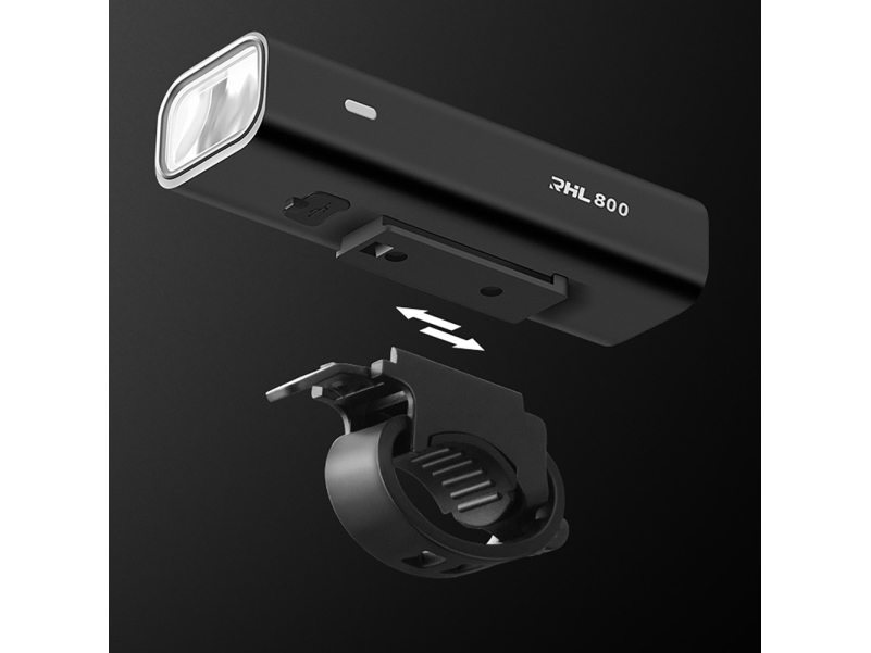 Rockbros 24710012001 front bicycle light 800 lm + USB-C - USB-A cable - black