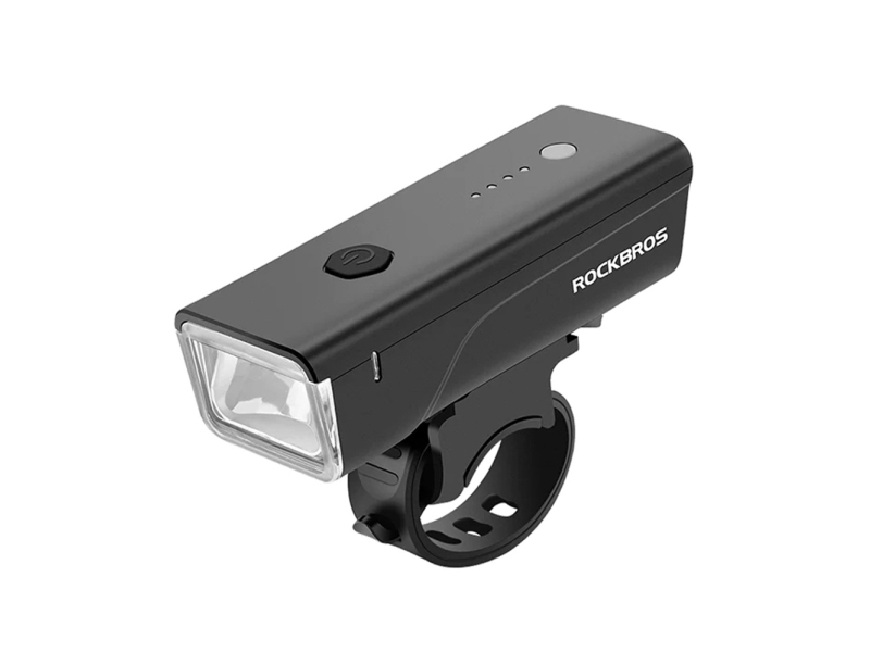 Rockbros 24510003001 Front Bike Light 260 lm + USB-C - USB-A Cable - Black