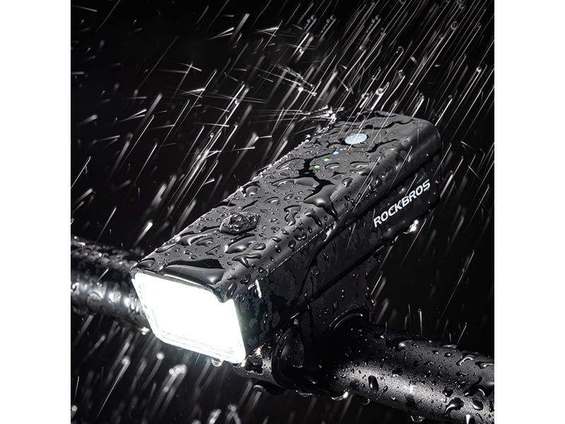 Rockbros 24510003001 Front Bike Light 260 lm + USB-C - USB-A Cable - Black