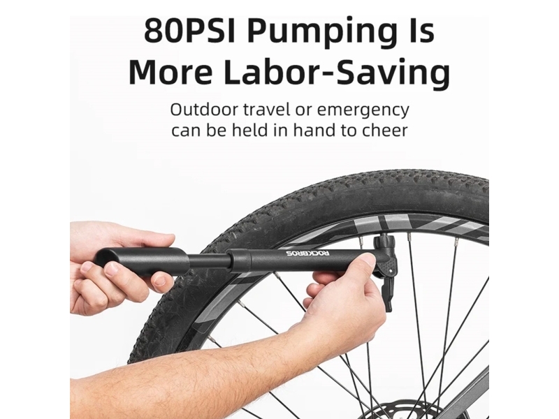 Cykelpump Rockbros 42520001001 - svart | Cykling - Cykelutrustning - Cykelpumpar | GameStuff