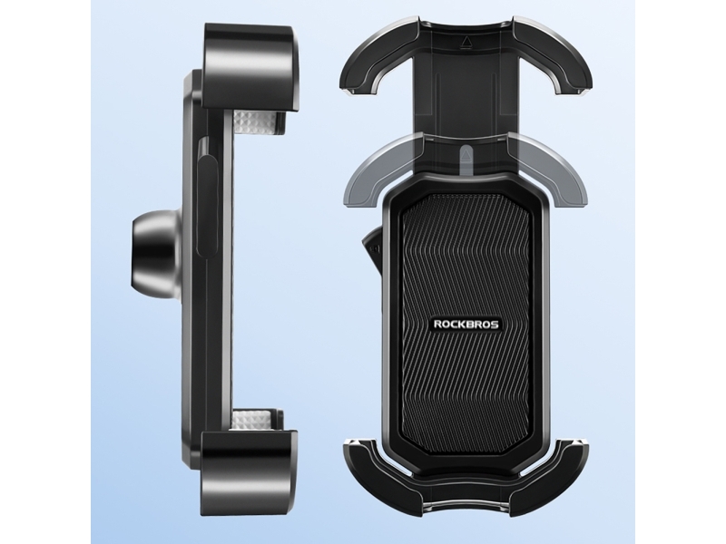 Rockbros Mobilholder Til Motorcykel Monteret På Spejl - Sort