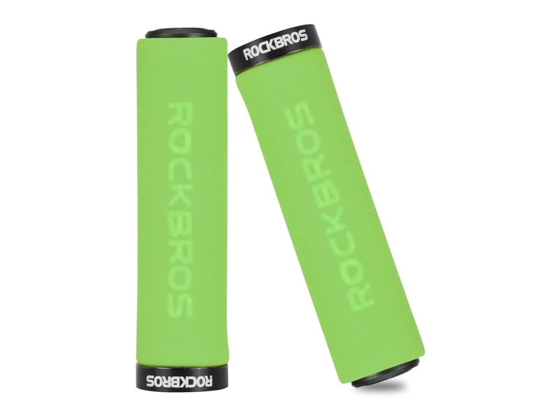RockBros cykelhandtag till styret grepp i skum grön-svart ROCKBROS | Cykling - Cykelutrustning - Handtag och grepp | GameStuff