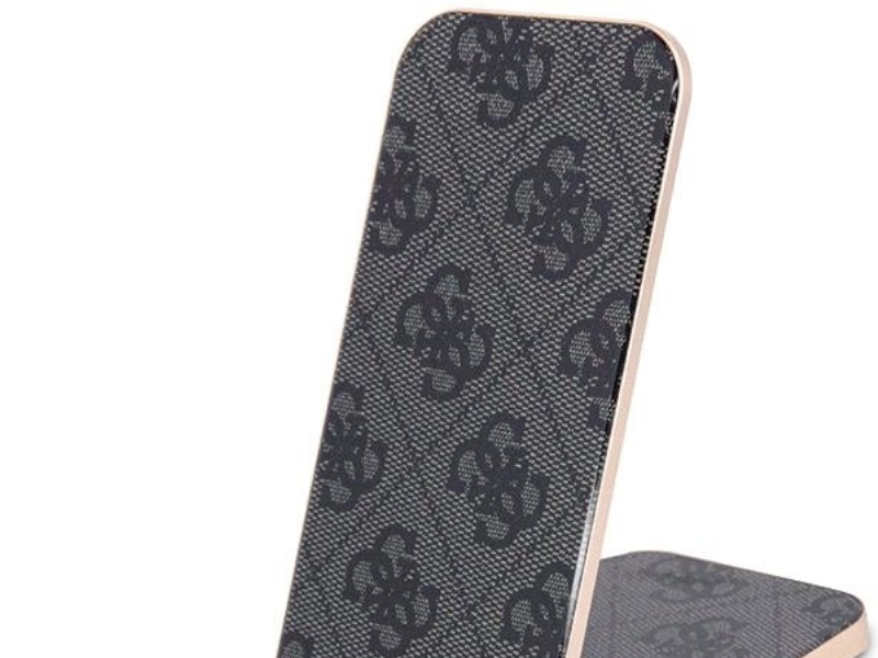 Guess 4G Pattern Magsafe Klappbares 2-In-1 15W Induktionsladegerät - Schwarz