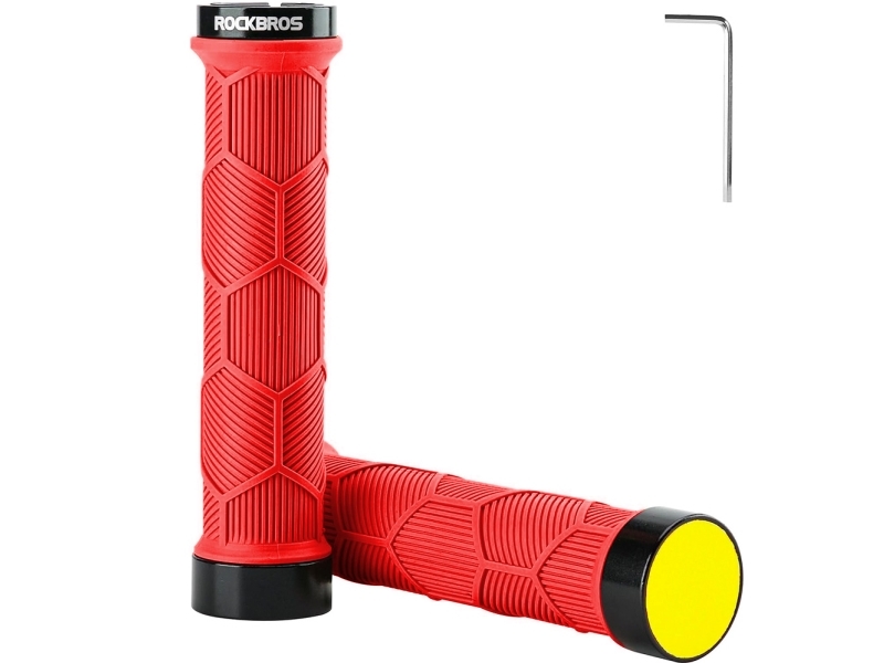 RockBros grepp/handtag cykel TPR med reflex - röda | Cykling - Cykelutrustning - Handtag och grepp | GameStuff