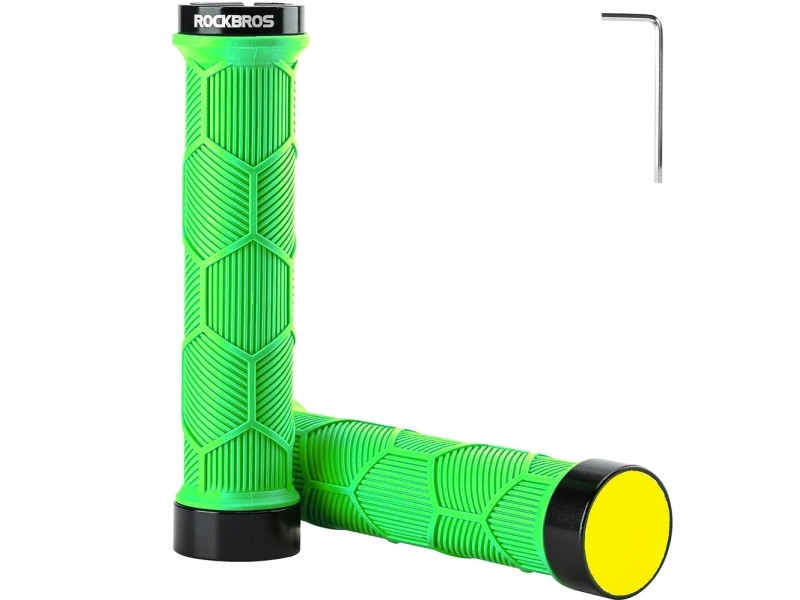 Rockbros 40720007005 bicycle grips with reflector - green