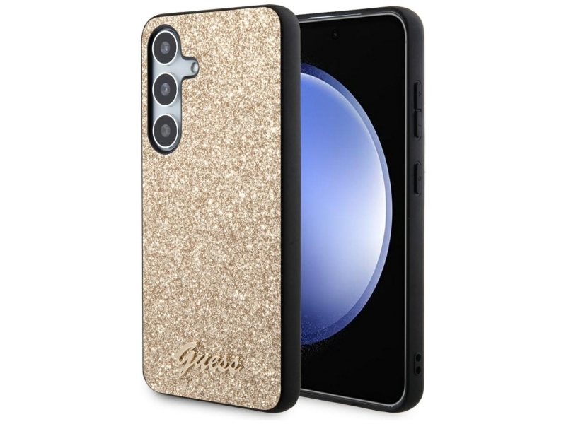 Guess Glitter Script Case Für Samsung Galaxy S24 - Gold