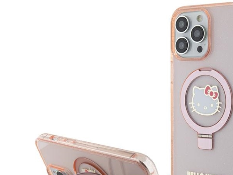 Sourcing Hello Kitty Hkhmp15xhrsgep Iphone 15 Pro Max 6.7" Pink/Pink Hardcase Med Ring Stand Glitter Og Magsafe