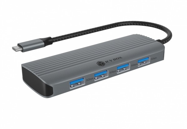 Icy Box 6 In 1 Docking Station 1X Hdmi 4K60hz 4X Usb Type-A 5 Gb