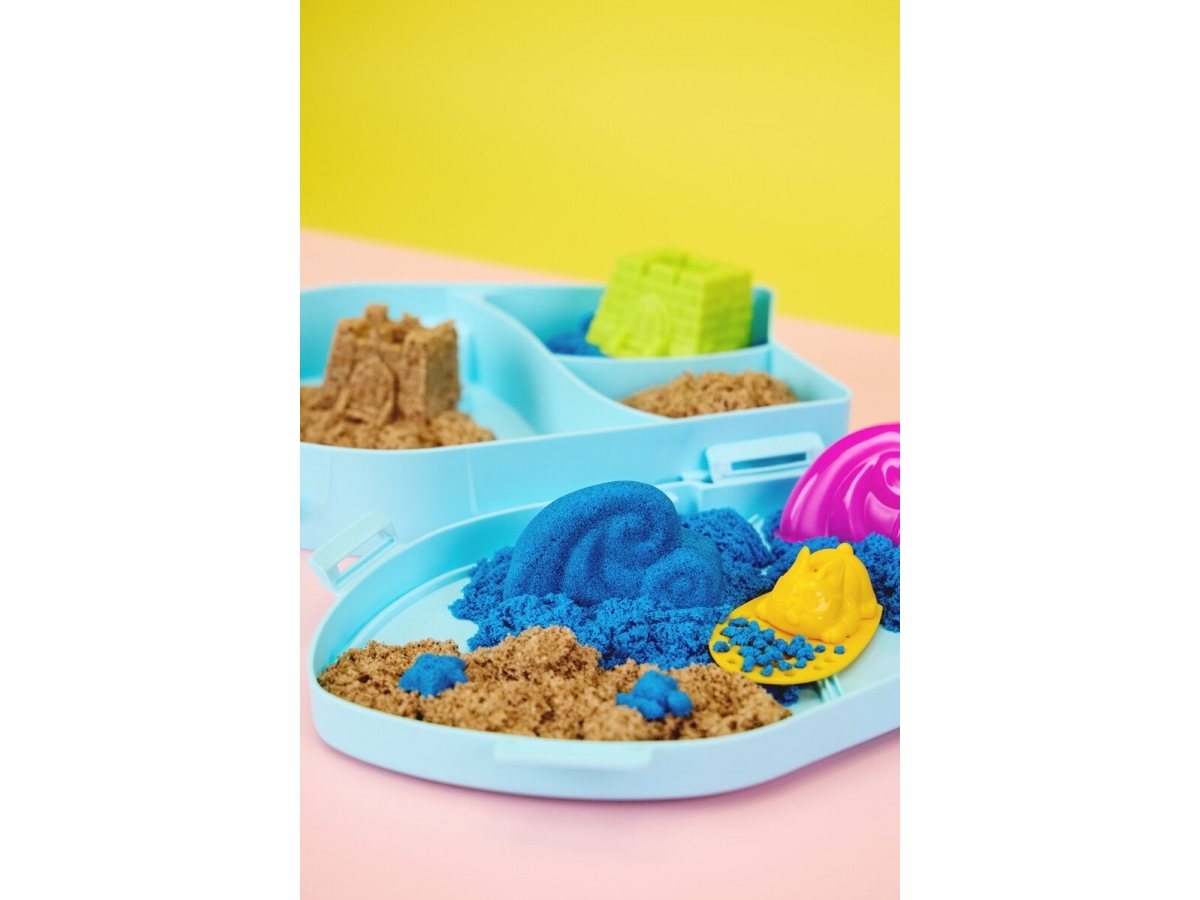 Kinetic Sand Surf N’ Sand Paradise legesæt med etui og redskaber - 280 g