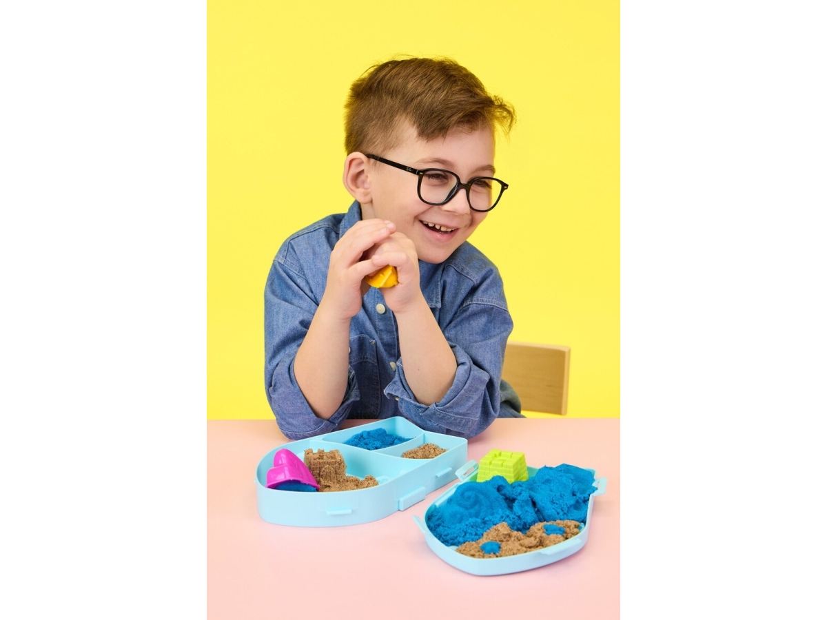 Kinetic Sand Surf N’ Sand Paradise legesæt med etui og redskaber - 280 g