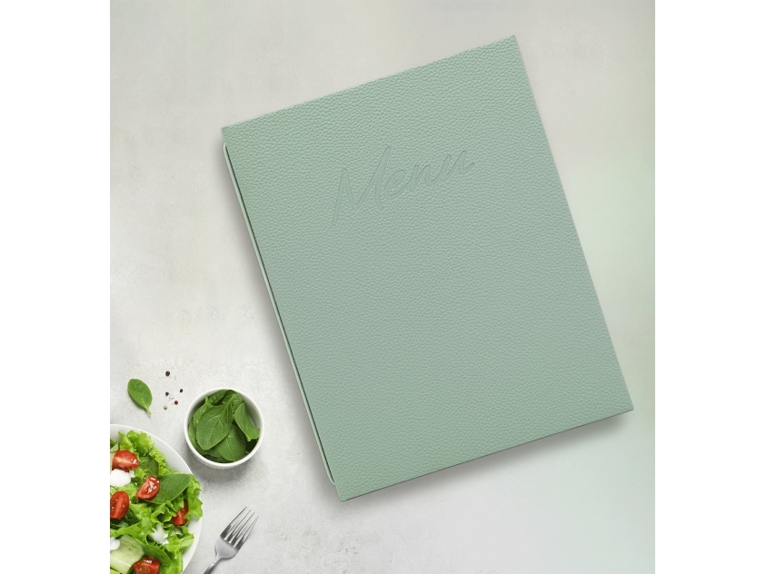 Securit® A4 SIGNATURE menuomslag m/2 lommer, grøn | Bordssättning - Bar & vin - Menykort | GameStuff